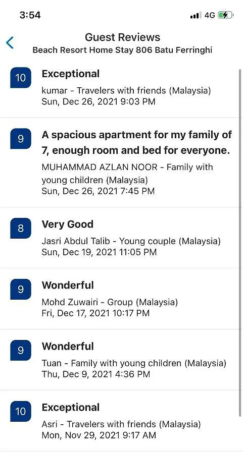 Beach Resort 7 Home Stay Sri Sayang Apartment Batu Ferringhi 3Bedroom